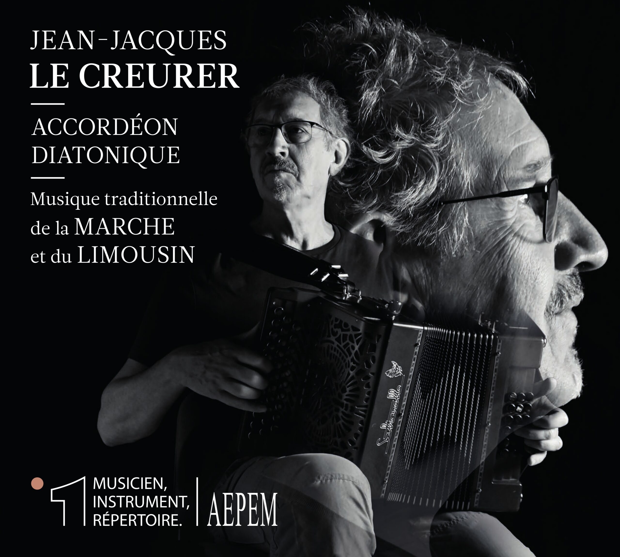 Pochette du disque Accordéon Diatonique par Jean-Jacques Le Creurer aux édition AEPEM